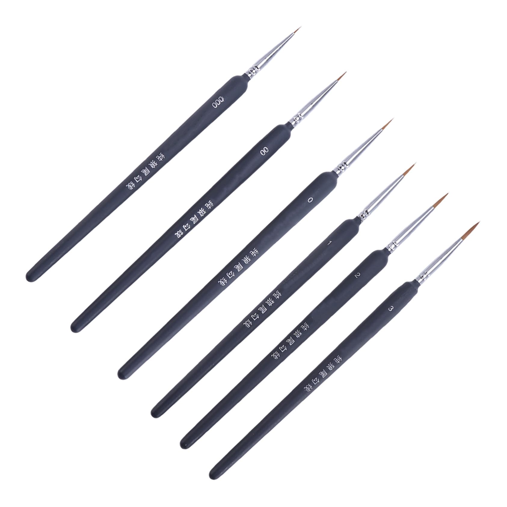 LIFKOME Juego de 6 Pinceles de Acuarela de Pelo de Comadreja para Detalles Finos, Portátiles y Ligeros, Ideales para Pintura Artística y Dibujo Preciso