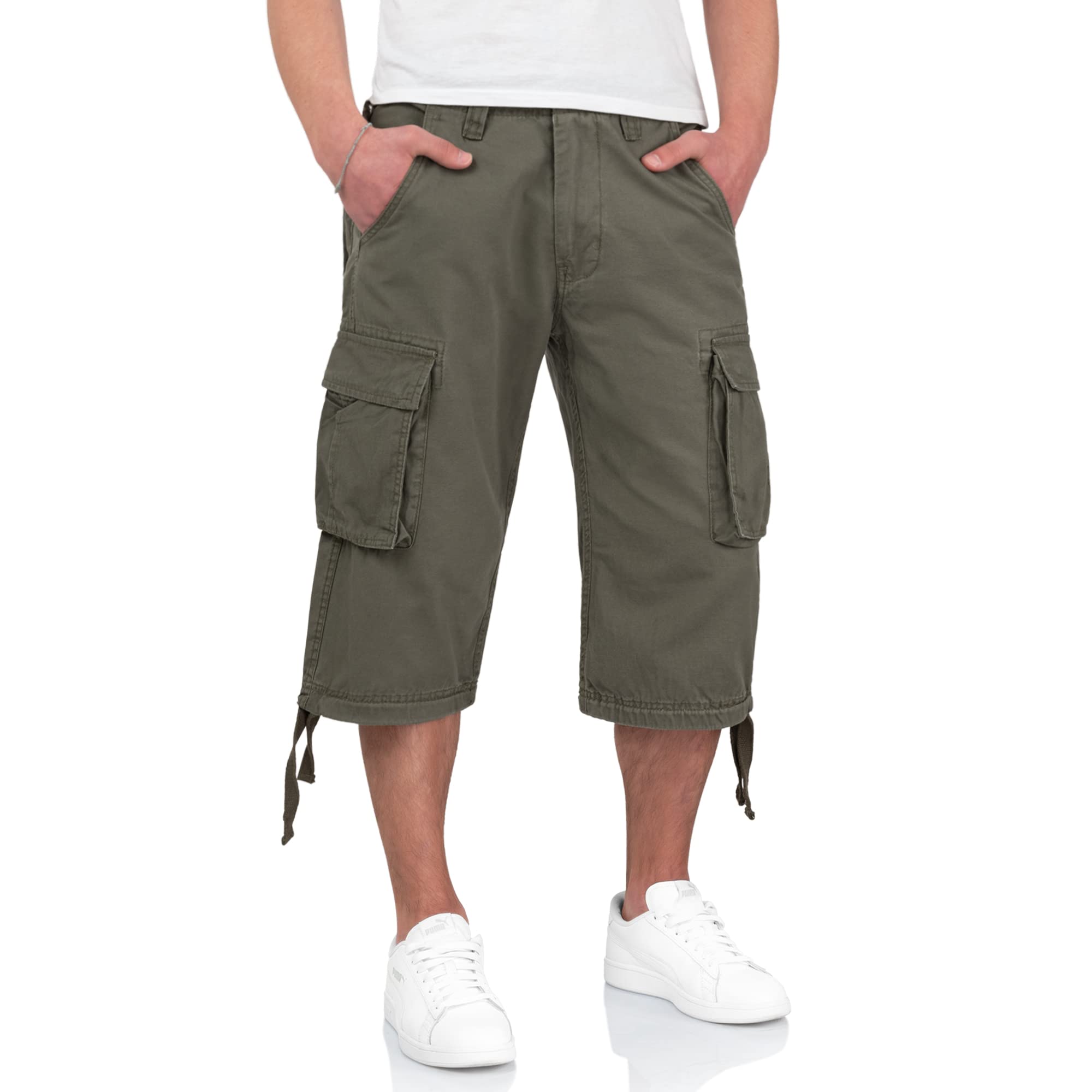 Surplus Raw Vintage Men´s Cargo Trooper Legend 3/4 Shorts, Olive, XXL