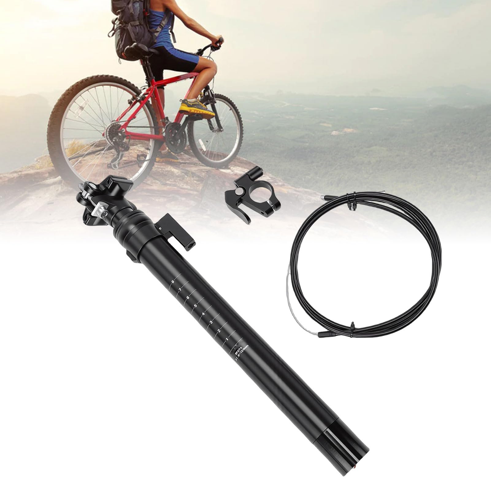 Sztyca Rowerowa z Aluminium, Skok 125 Mm, do Roweru