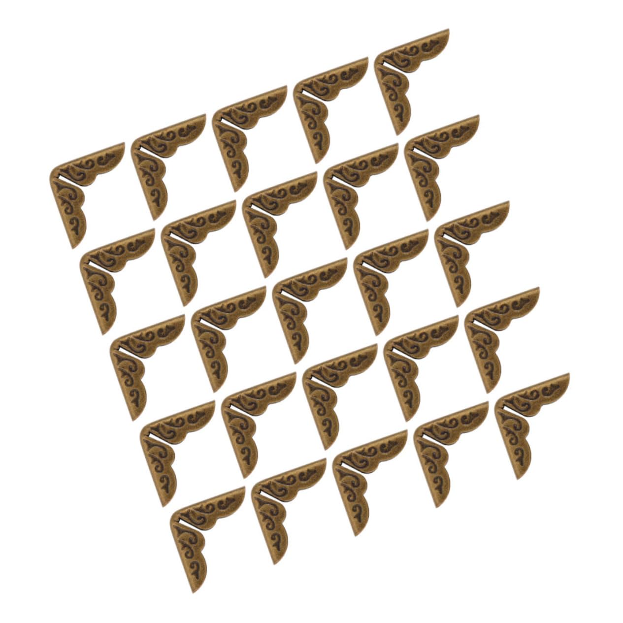 Lurrose50pcs Book Corner Protector Frame Corner Protector Book Edge Protectors Book Corner Covers Jewelry Chest Corner Guard Decorative Corner Protector Triangle Guard Edge Cover Iron