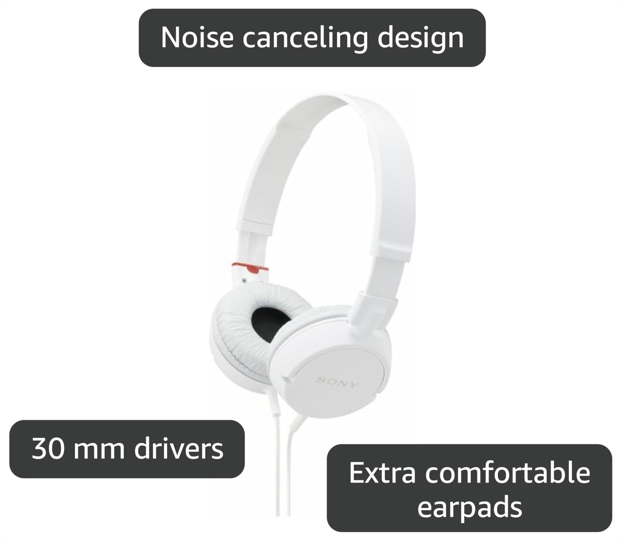 Amazon.com: Sony MDRZX100 ZX Series Stereo Headphones (White