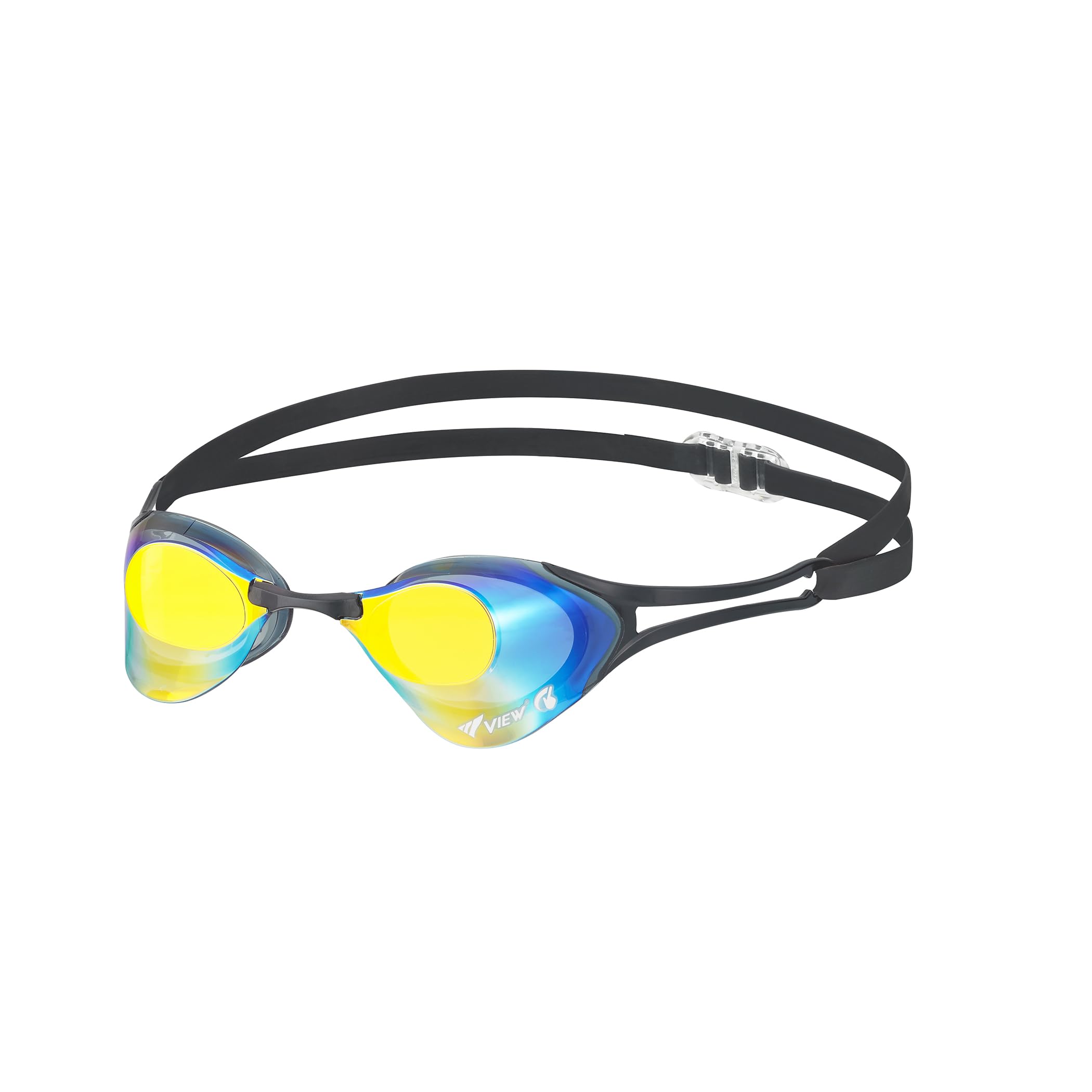 VIEW V127SAM Competition Goggles, Blade ZERO Mirror Coating, UV Protection, Anti-Fog Coating, Smoke / Orange (One Size)