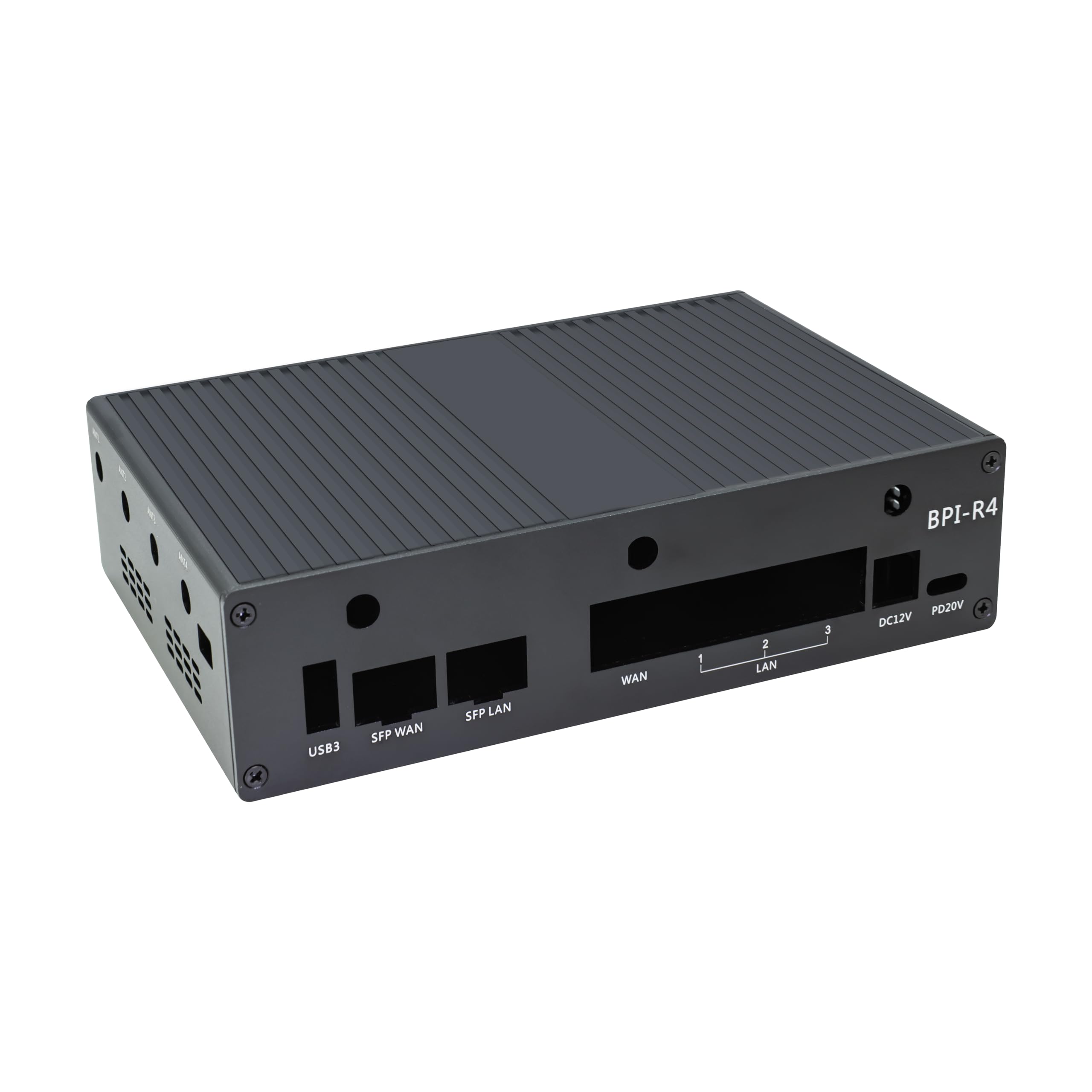 WayPonDEV Boîtier en métal noir pour carte routeur Wi-Fi double bande sans fil Banana Pi BPI-R4 OpenWRT, coque chauffante en métal pour Banana Pi BPI-R4 MediaTek MT7988A (Filogic 880) Ordinateur