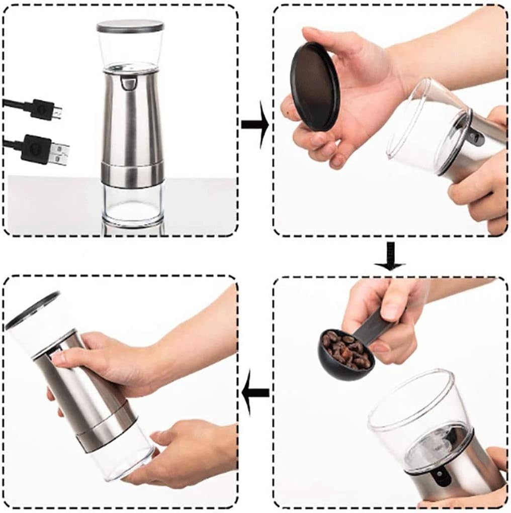 Electric Coffee Grinder, Powerful Stainless Steel Blade with Large Grinding Capacity and Motor, Suitable for Herbs, Nuts, Cereals, Etc