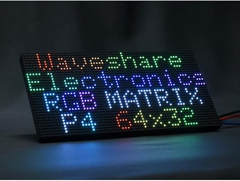 RGB Full-Color LED Matrix Panel for Raspberry Pi and Ardui, 4mm Pitch, 6432, Brightness Adjustable,2048 Individual RGB LEDs