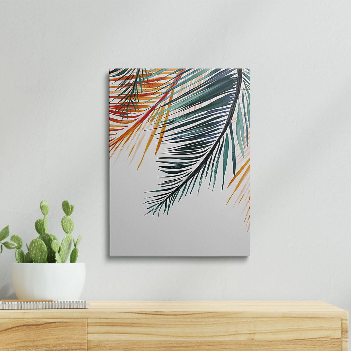 Set of 3 Wall Art Beautiful Pattern Canvas Painting Plants Canvas Framed Prints Pictures Print on Canvas Photo Wooden Wall Decor for Living Room Bedroom Bathroom 12x16in GYH0047 - Image 4