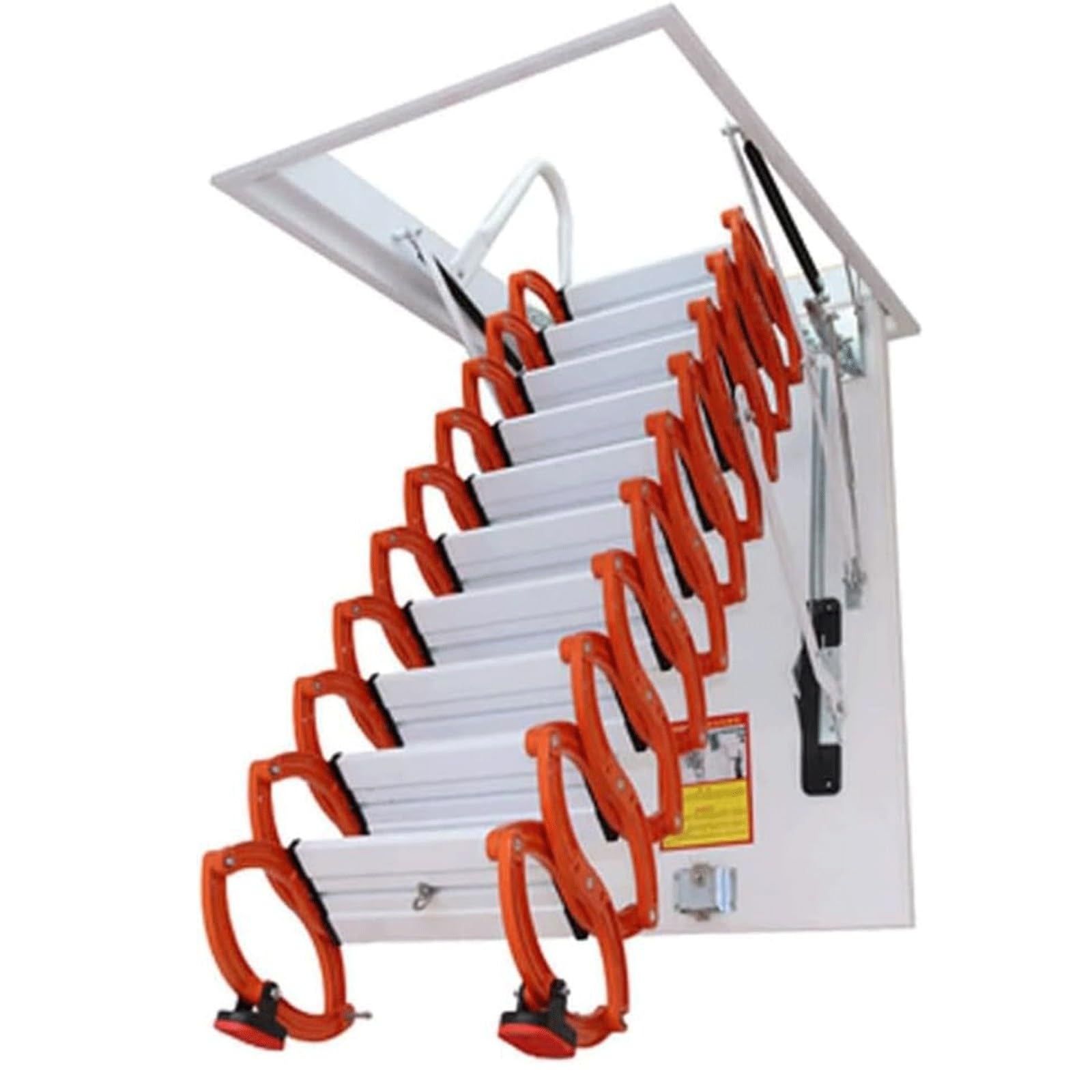 MUYRJLZX Attic Stair Electric Attic Ceiling Ladder Loft Ladder Ceiling Stairs Pull Down Titanium-Magnesium Extension Attic Ladder Invisible(70 * 90cm)