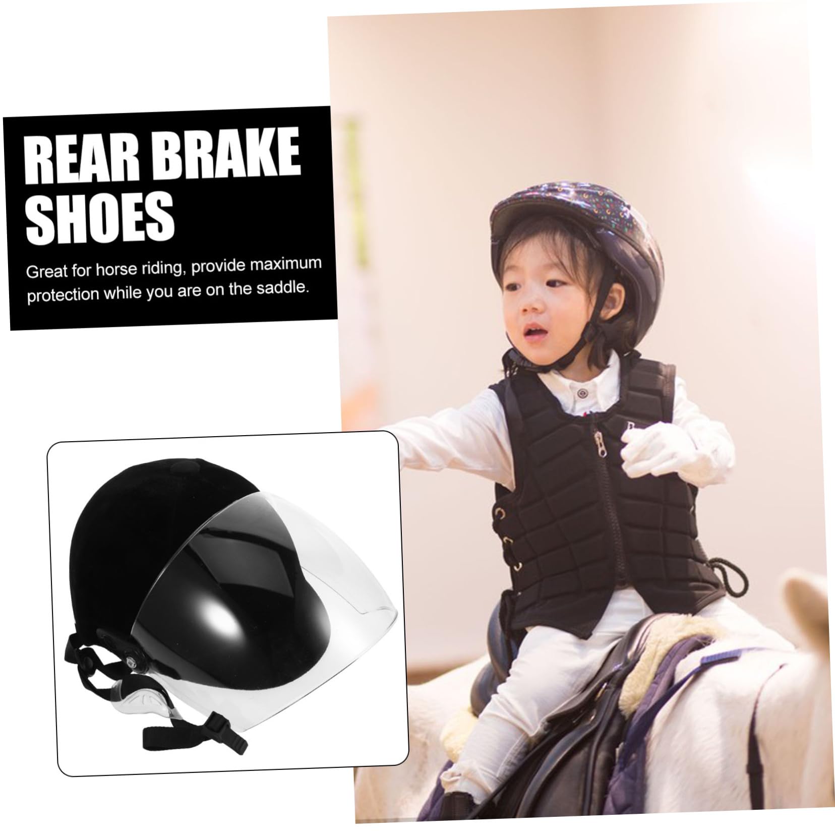 ifundom Casco Per Ragazzo Equitazione Rotella e Ventilazione Ad Flusso Fodera Rimovibile Lavabile Casco Sicurezza Sportivo