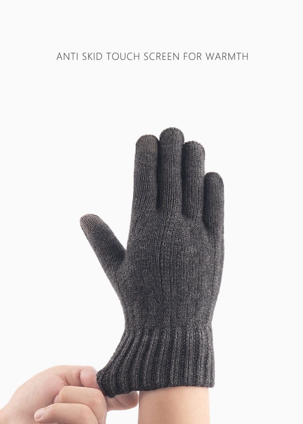 Guanti Invernali Touch Screen - Lavorati A Maglia Per Uomo E Donna - Foto 10