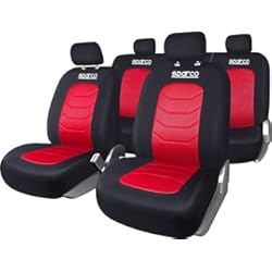 Cubre Asientos Mazda Cx 5 Sparco Juego de fundas para asientos de coche Sparco SPC1019RS, 11 piezas, S-Line Corsa, rojo