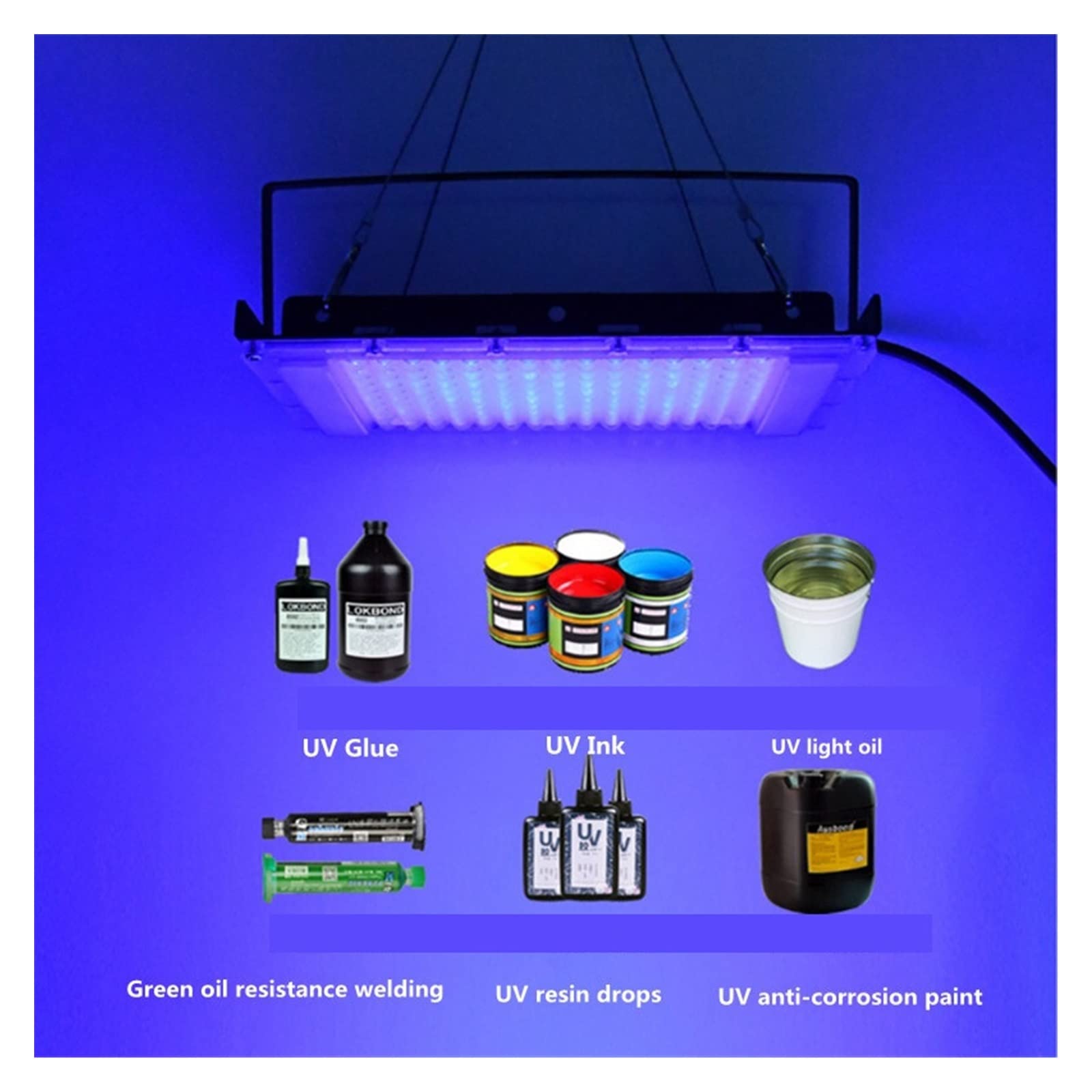UV Lampe, UV-härtende UV-Lampe 365 nm + 395 nm for die Reparatur von Leiterplatten, schattenloser Kleber, grünes Öl, lichtempfindliches Harz, 3D-Druck