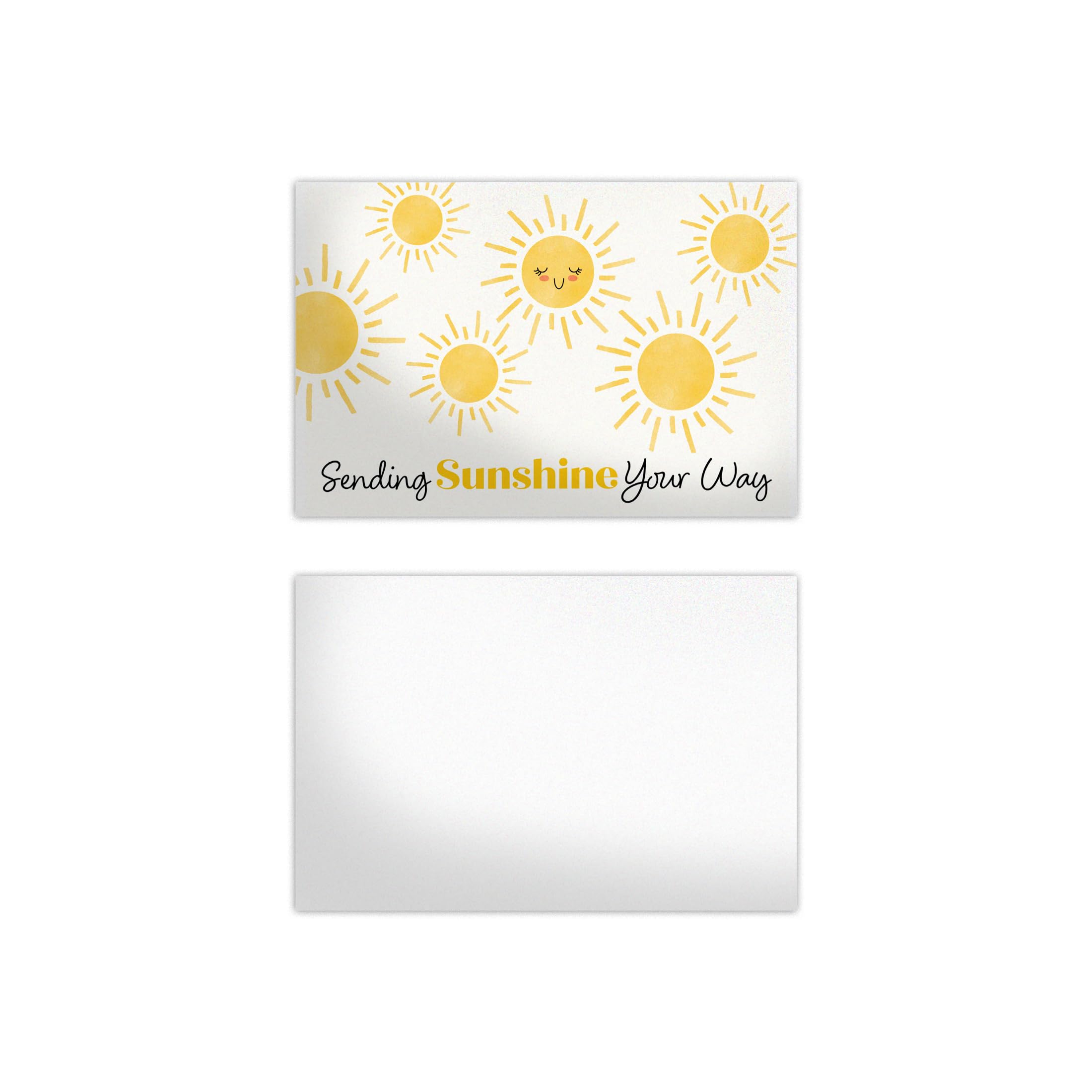Pro Supply Global (50 Count of Large 4x6 Sunshine Thank You Insert Cards Without Envelopes For Your Small Online Business - Displays Customer Appreciation - Great For Baby Showers and Weddings