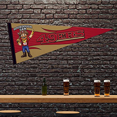 Image of Rico Industries NFL Football Mascot inch 12 inch x 30 inch Felt Wall Decor Pennant - Great for Home /Bed Room /Man Cave Decor