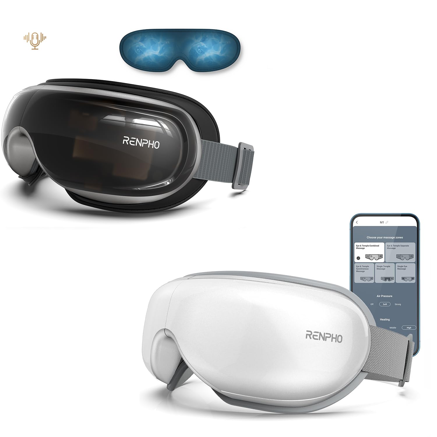 RENPHO Eyeris 3 Voice Controlled Eyeris Smart Eye Massager with Heat