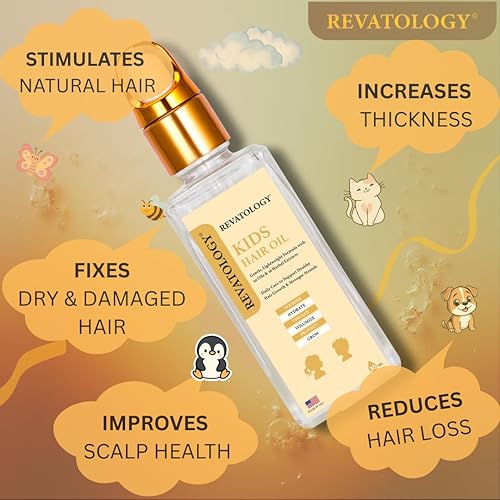 Miniatura 2 de REVATOLOGY - Aceite para el cabello para niños y bebés (fabricado en Estados Unidos) Fórmula pediátrica extra fuerte con 30 botánicos prensados