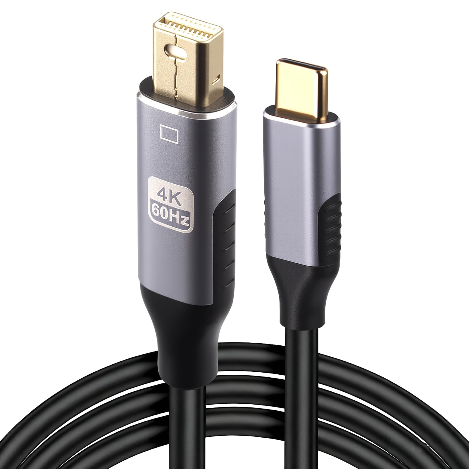 Cable USB C a Mini DisplayPort 1,8 m, 4K 60 Hz HDR, adaptador de vídeo Tipo C a Mini DP unidireccional con DP Alt Mode para MacBook Air Pro iPad Pro Surface Dell XPS