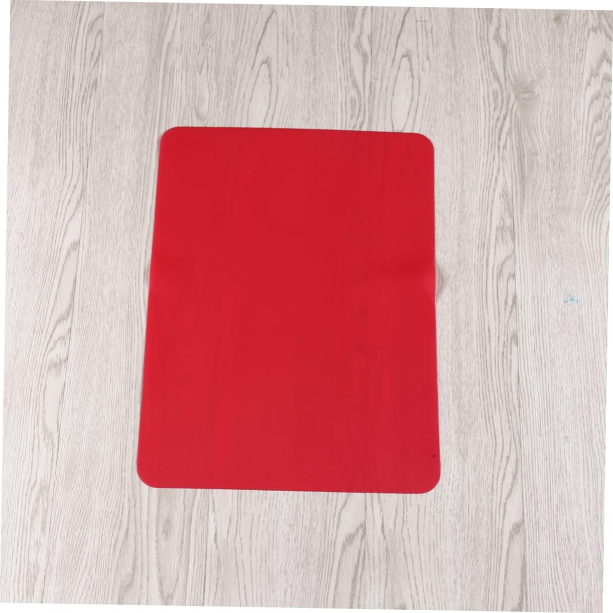 SOLUSTRE Waterproof Heat Resistant Silicone Cup and Bowl Mat Non-Slip Table Protector for Kitchen and Dining 1-Piece Red Pad