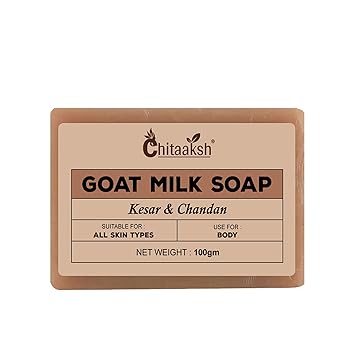 Goat Milk bathing soap For Nourishing, Hydrating & Gentle Skincare for Soft, Radiant Skin ,Sulfate & Paraben Free Bathing Soap Bar (Kesar & Chandan )( 100 GM ) Goat Milk Soap Nourishing, Hydrating & Gentle Skincare for Soft, Radiant Skin