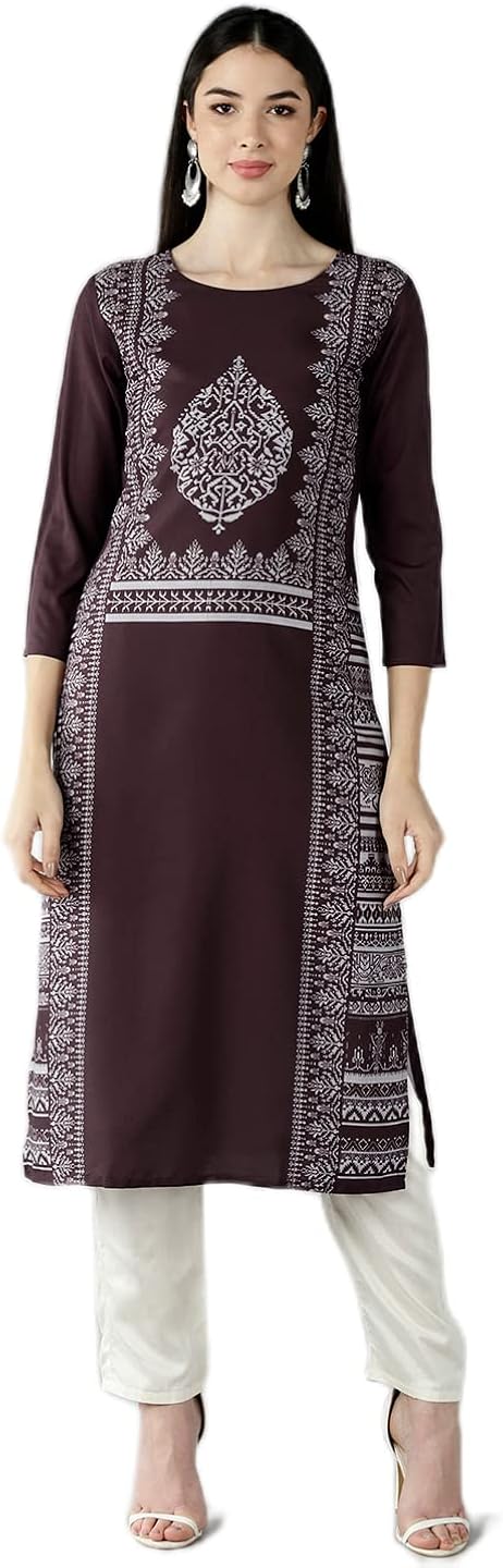 Vaamsi Women's Crepe Regular Kurta