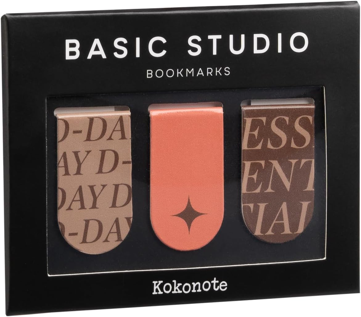 Imagem de Kokonote Magnetico Basic Studio Bookmark 3 Bookmarks – Magnetic Bookmark: Magnetic Bookmark | Gift Readers : Pretty Stationery – Aesthetic School Supplies