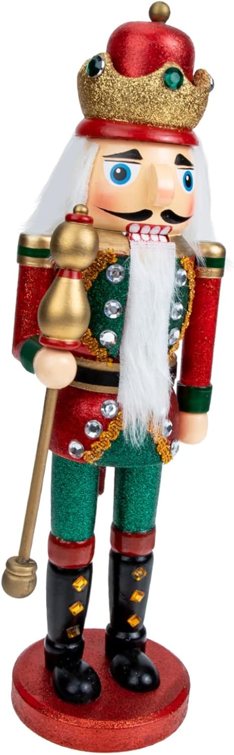 Homoyoyo Nutcracker Soldier Nutcrackers Christmas Xmas Nutcracker Figurine Holiday Nutcrackers Soldier King Figurines Nutcracker Figures De Wood Biscuit Christmas Tree 35c