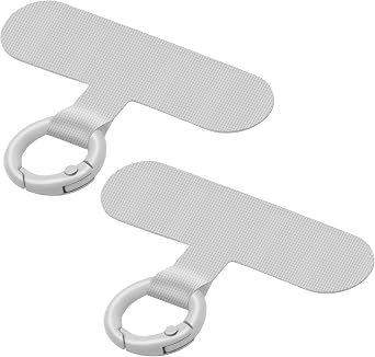 Hovmwey Phone Tether Tab, 2 Pack Cell Phone Lanyard Patch Without Adhesive, Phone Strap Replacement Part for All Full Phone Cases Light Gray