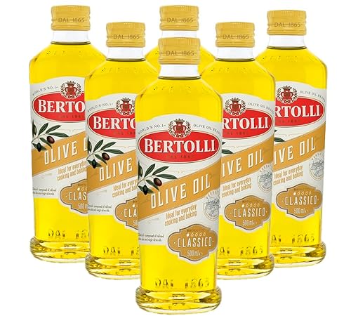 BERTOLLI Classic Olive Oil, Classico, Bottle, Bulk Pack of 6 x 500 ml