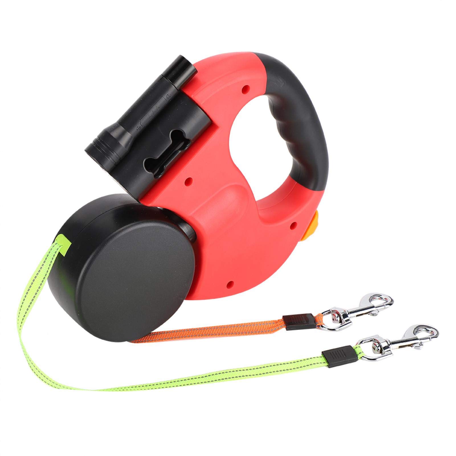 Guinzaglio Retrattile per Cani, guinzaglio da Passeggio per Animali Domestici a Doppia Testa, antigroviglio, Freno a Una Mano, per Cane o Gatto X-Small/Small/Medium/Large(Scarlet)