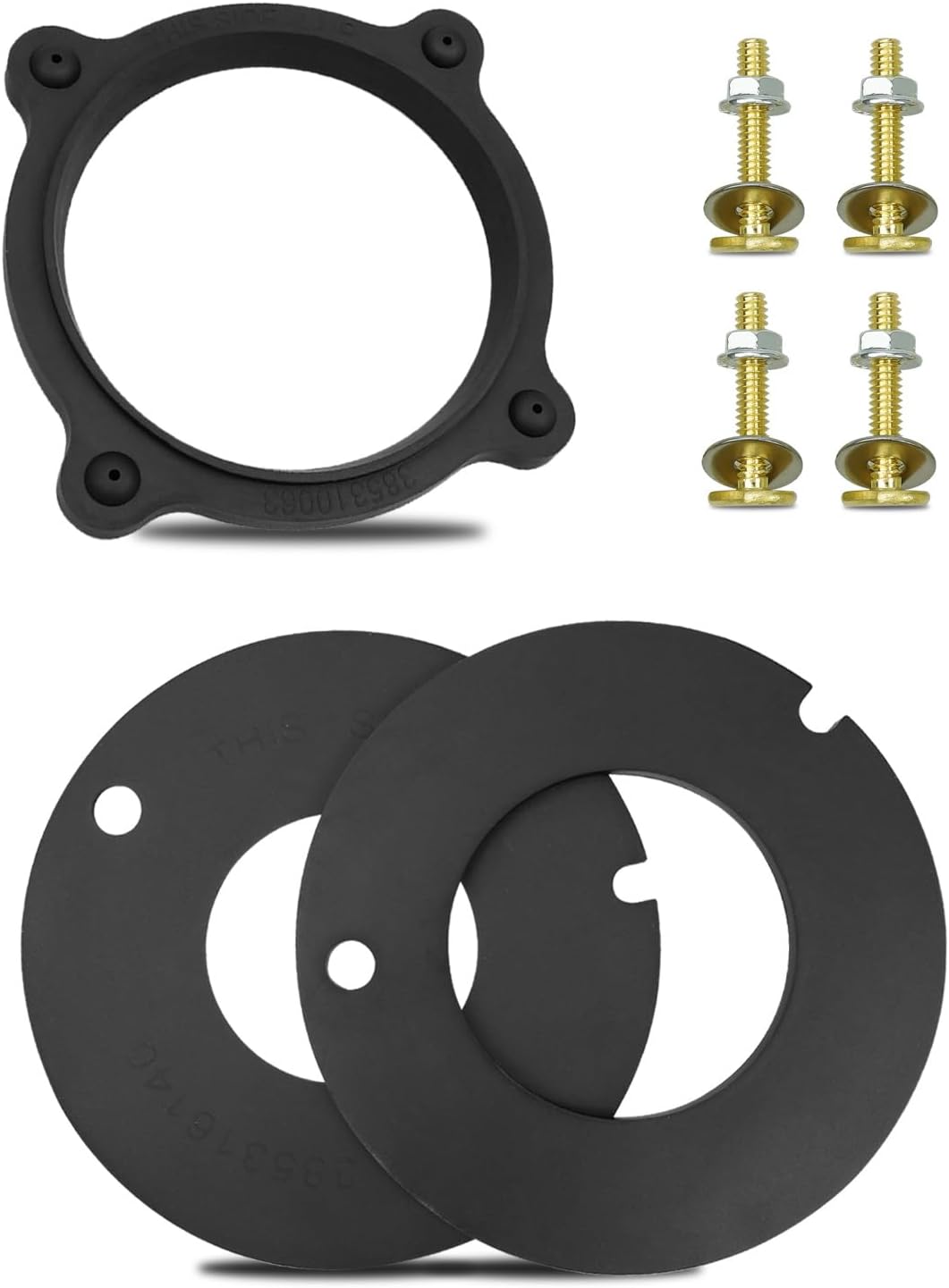 RV Toilet Rubber Seal and Floor Flange Seal Kit Replace 385311462 385310063 Fit for Most Dometic Sealand VacuFlush Travel Trailer RV Camper Toilet, with Mounting Kit