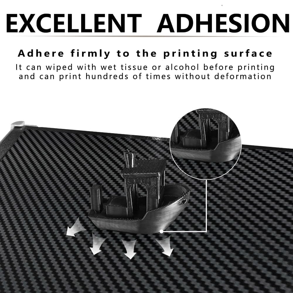 PEO PET Build Plate for Adventurer 5M/5M Pro/AD5X, double face Textured PEO PET Flexible Spring Steel Sheet Build Sheet Build Plate 235 x 235 mm pour Flashforge Adventurer 5M 3D Prininters Print Bed.
