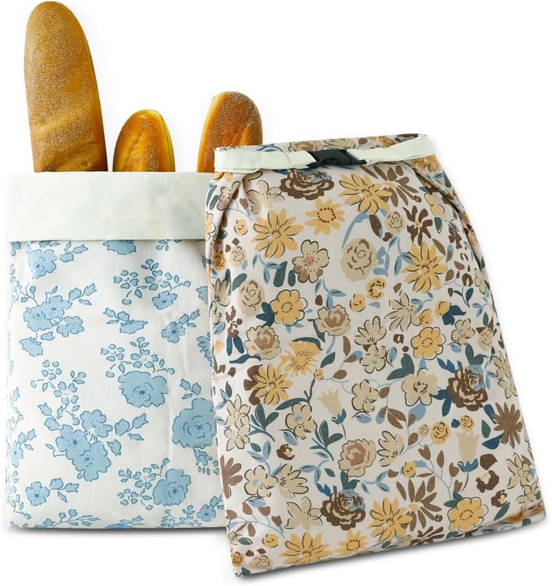 Beeswax Bread Bags for Homemade bread,2 Pack Sourdough Bread Bags,Reusable Bread Bourdough Storage