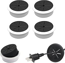 Desk Cable Hole Covers,Desk Grommets Round Rubber Cable Grommets,4 PCS,2 Inch (50 mm),Grommet Hole Cover for Wires Cables Through for Computer Tables and Desks (White)