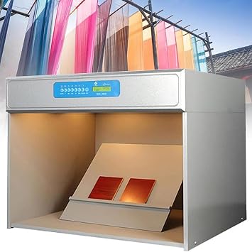 AWUPBDKR Color Matching Cabinet 6 Light Sources D65 TL84 UV F CWF U30, Color Assessment Cabinet Color Light Box Tester Machine for Textile Printing and Dyeing Materials