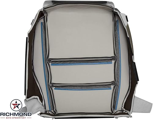 Miniatura 8 de Richmond Auto Upholstery - Funda de asiento de cuero genuino de repuesto para parte inferior del lado del conductor, color marrón (compatible con