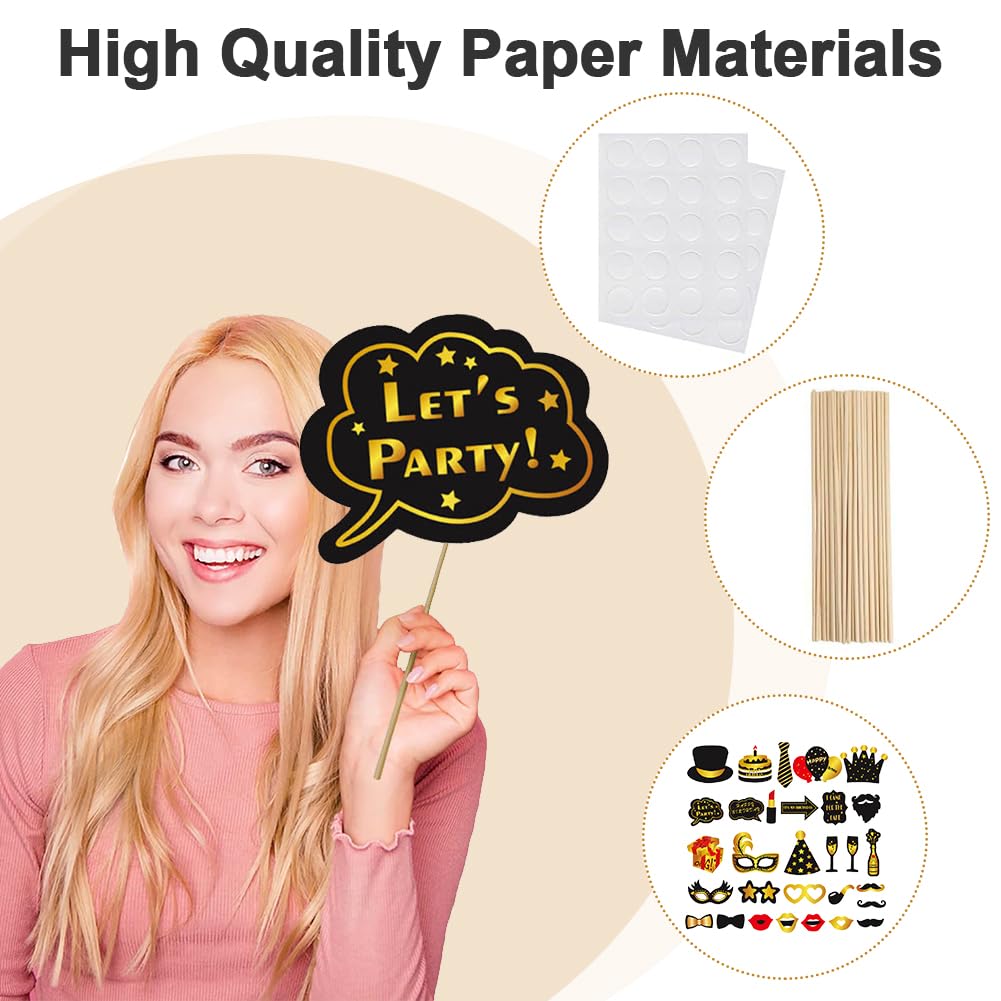 Kit 35 Accessori Per Foto A Tema Insta - Emoji E Fumetti In Cartoncino - Per Feste, Compleanni E Matrimoni - 3
