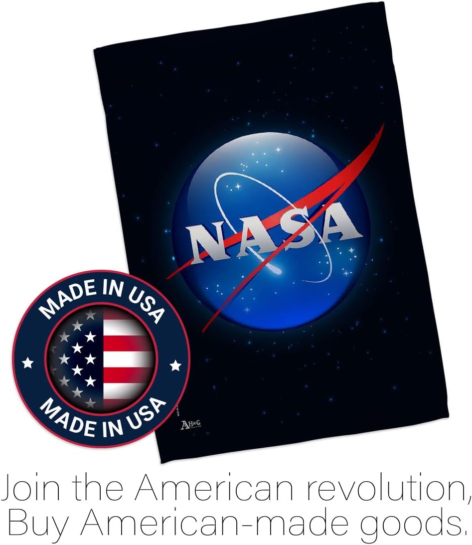NASA House Flag - Armed Forces Space Program Discovery Sky Astronomy United State American US Official - Decoration Banner Small Garden Yard Gift Double-Sided Made in USA 28 X 40