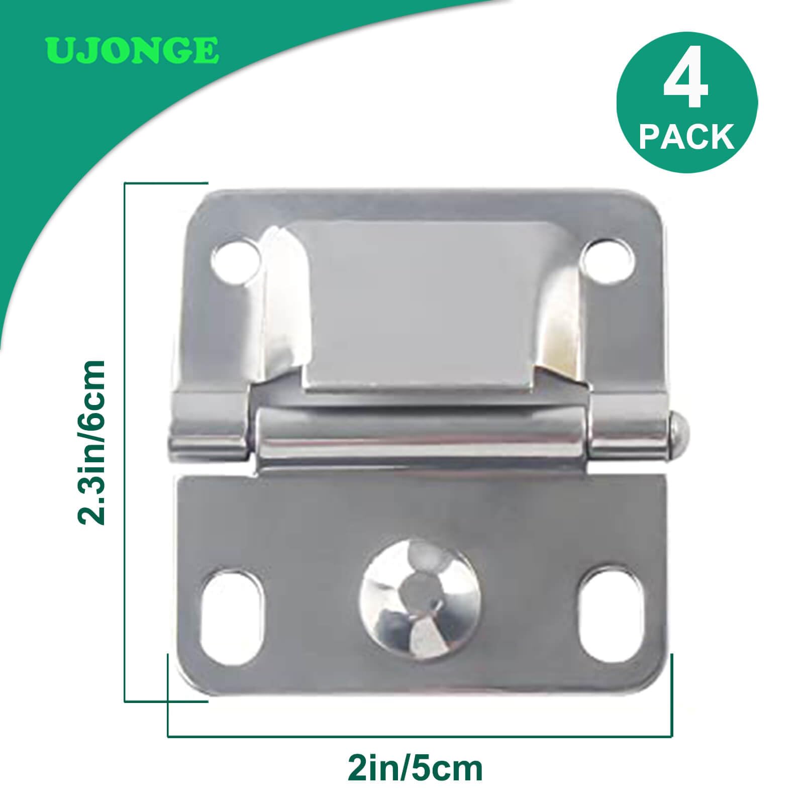 4 Charnières Acier Inoxydable Pour Glacière Coleman – Remplace Les Plastiques, Avec Vis (4,8x5,1 Cm)