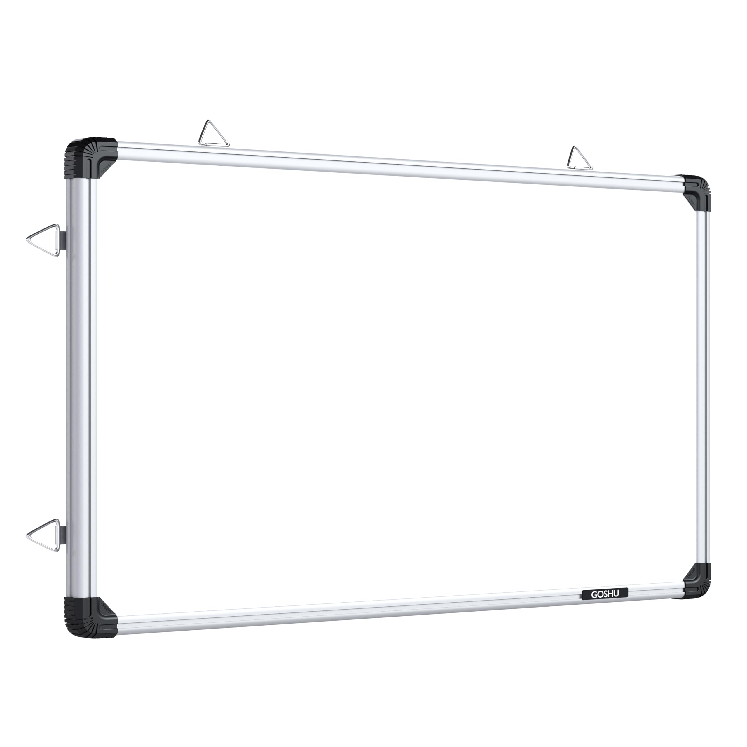GOSHU Non Magnetic 1.5 feet x2 feet Double Sided Writing Board Whiteboard and Chalkboard White Side Marker Board and Chalk Board for Office, Kids, School and Home (1.5x2 feet, Pack of 1 Item)