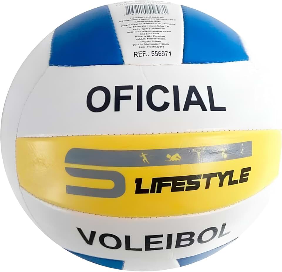 Bola de Vôlei Oficial Tamanho 5 – Quadra e Praia – Material em couro Sintético Premium, Costura Reforçada – Treino e Competição – Lifestyle (Sortidas)
