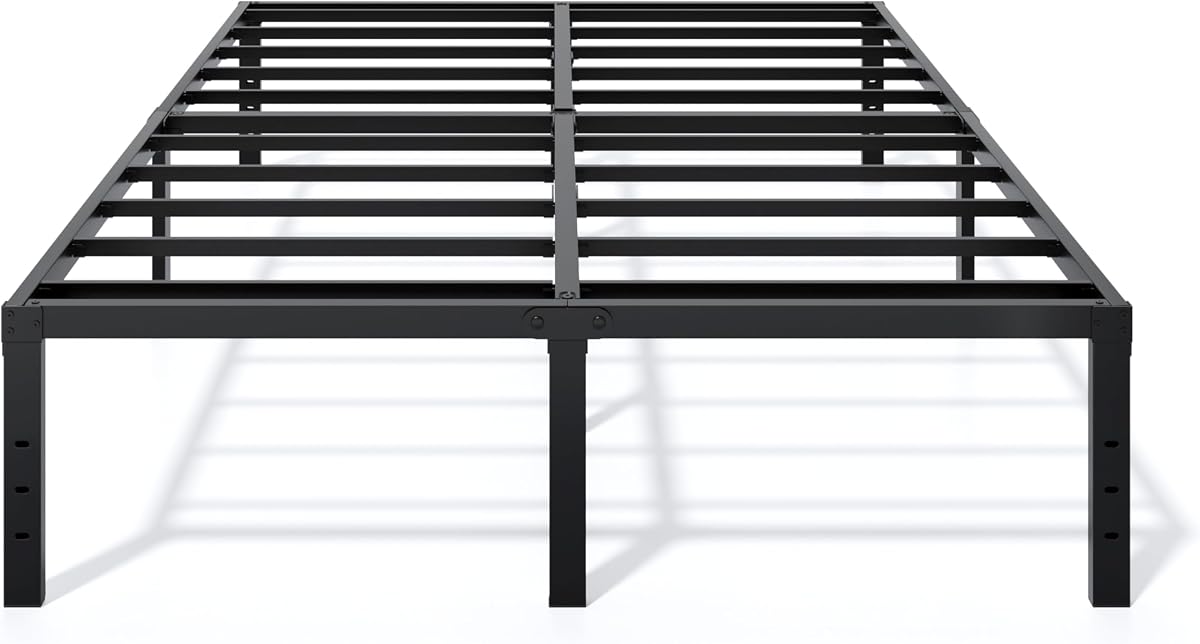 LUMUNANCE Metal Bed Frame California King Size - 16 Inch Heavy-Duty Cal King Platform Bed Frame No Box Spring Needed, Easy Assembly, Noise-Free, Sturdy Mattress Foundation, Underbed Storage Space