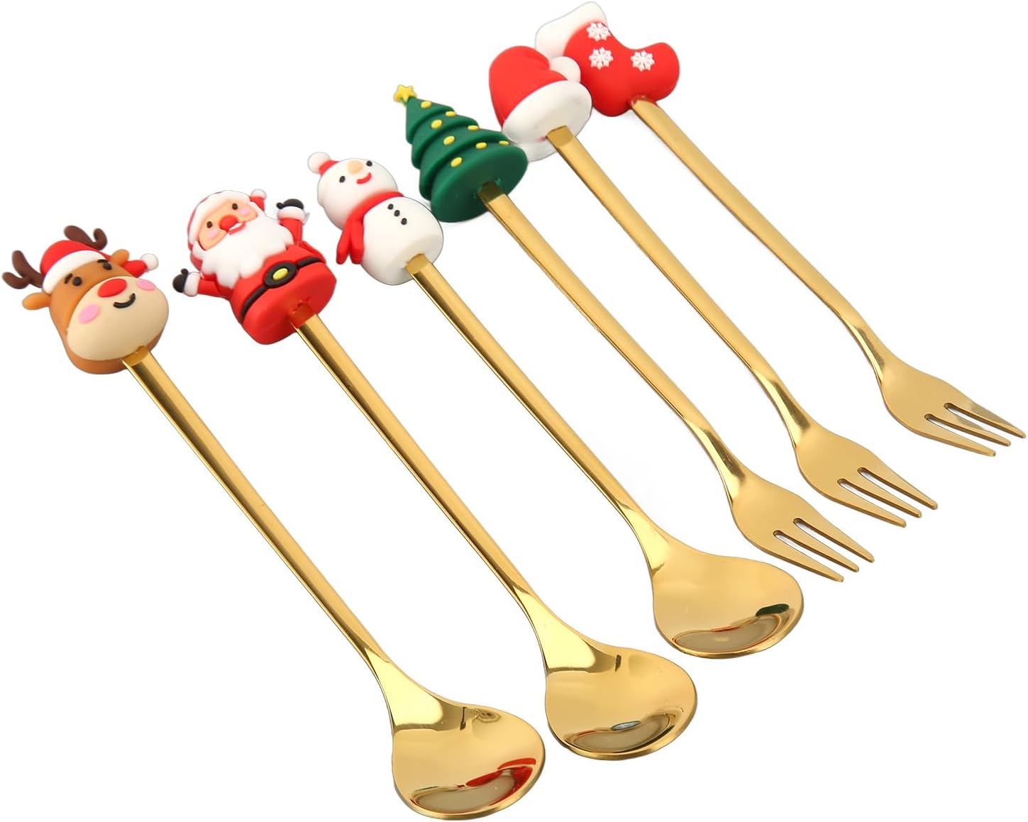Kids Flatware, Cute Christmas Design Stainless Steel