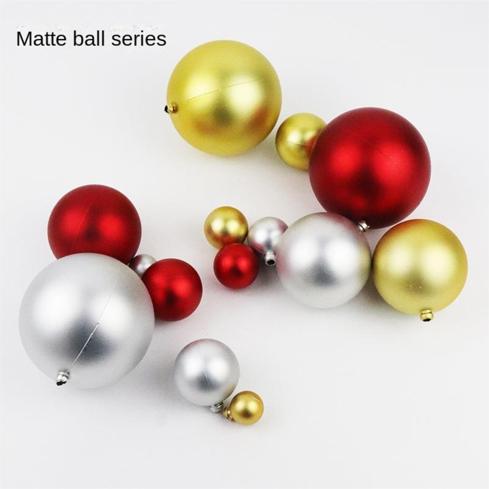 Baumschmuck Weihnachtsdekoration, 9 Kunststoffornamente, Je 8 cm Durchmesser Weihnachtskugeln(Metallic2)
