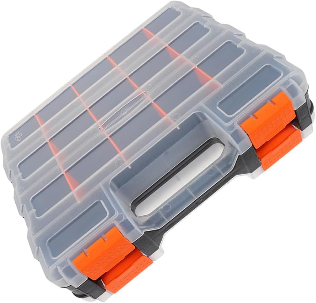 Vaguelly Compartments Double-sided Plastic Storage Box Removable Dividers for Organizing Beads Screws Bolts and Hardware Components and Convenient Design g