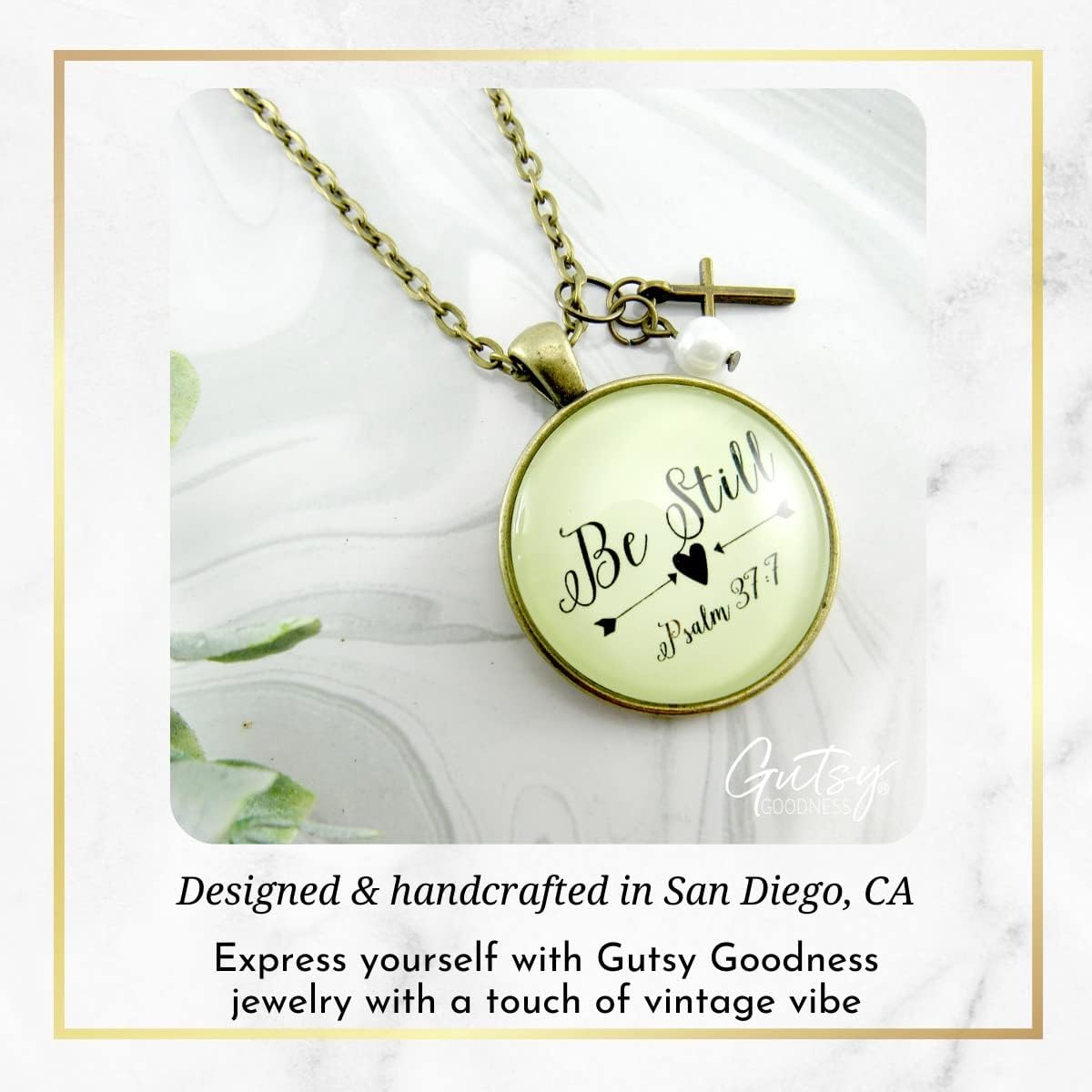 Gutsy Goodness Surrender Necklaces Women Of Faith Life Quotes Handmade Jewelry Pendants with Gift Card