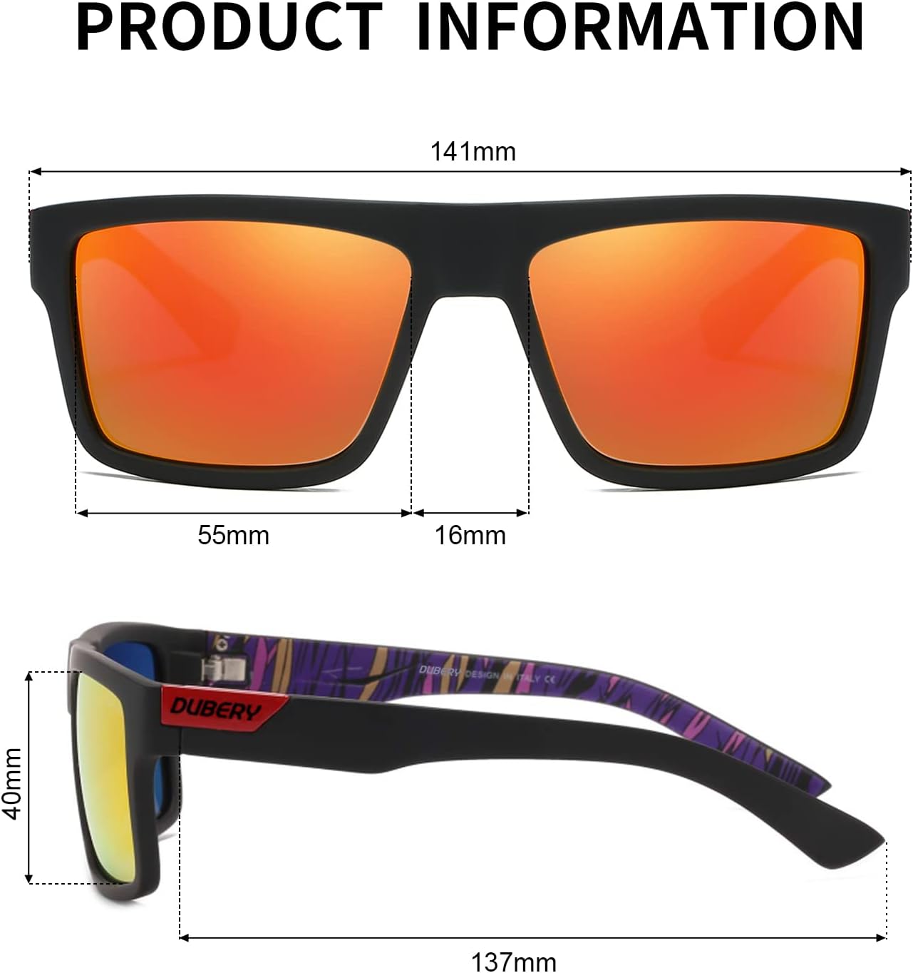 Retro Polarized Sunglasses for Men and Women Classic Vintage Square Sun Glasses UV400 Protection D918 - Image 6