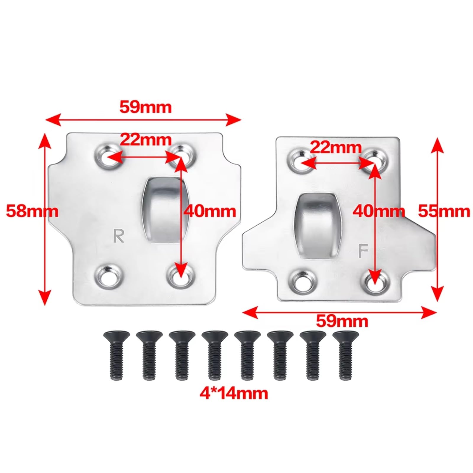 Per Kraton Per Outcast Per Senton Per Talion Per Typhon 1/8 Piastra Protezione Anteriore E Posteriore In Acciaio RC Parti Camion Per Buggy Accessori Giocattoli Rc
