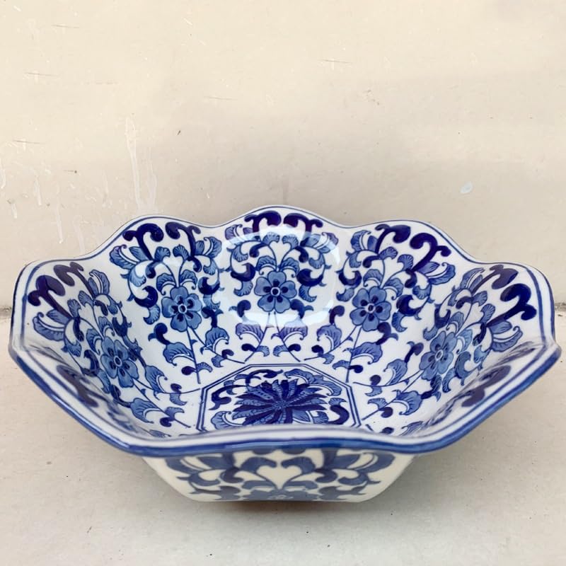 Vassoio Per Frutta Piatto in stile cinese Piatto for pesce profondo Piatto for zuppa Piatto da pranzo for la casa Piatto di frutta Ristorante Stoviglie in ceramica Piatto di frutta creativo Cestino Pe