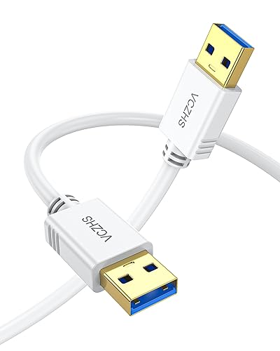 VCZHS - Cable USB a USB de 10 pies, cable USB a USB A a USB A para cajas de disco duro, reproductor de DVD, enfriador de laptop y más
