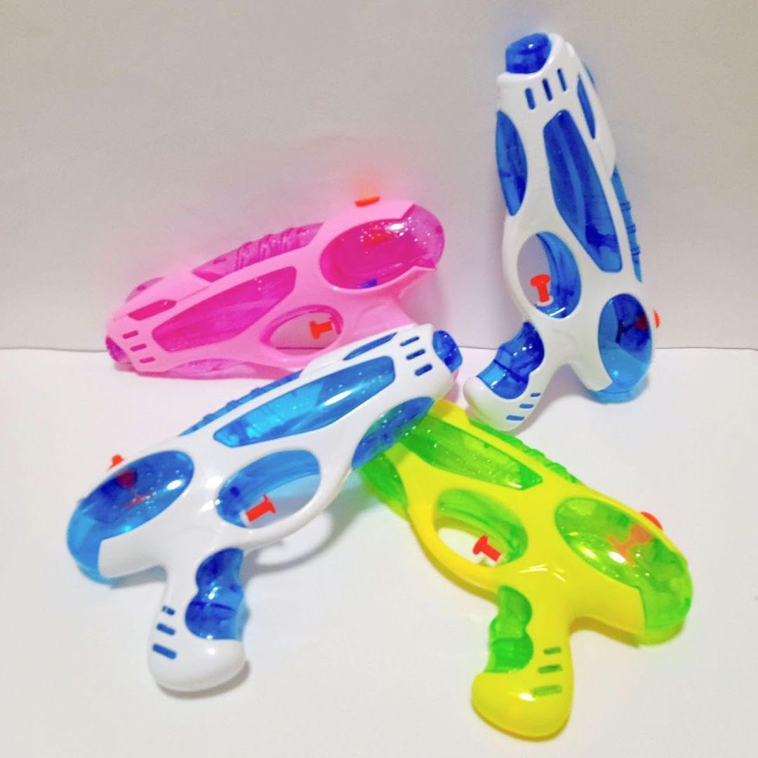 カラフル水鉄砲 4色セット 水鉄砲 水遊び ウォーターガン