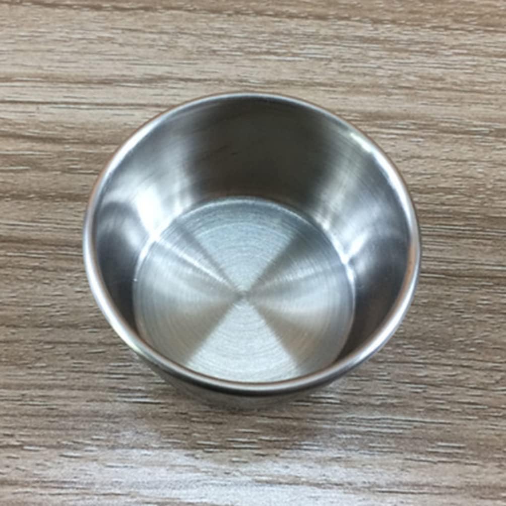 Luxshiny 6pcs Stainless Steel Sauce Cup, Ramekin Sauce Dipping Bowl Condiment Cups for Home Restaurant Kitchen